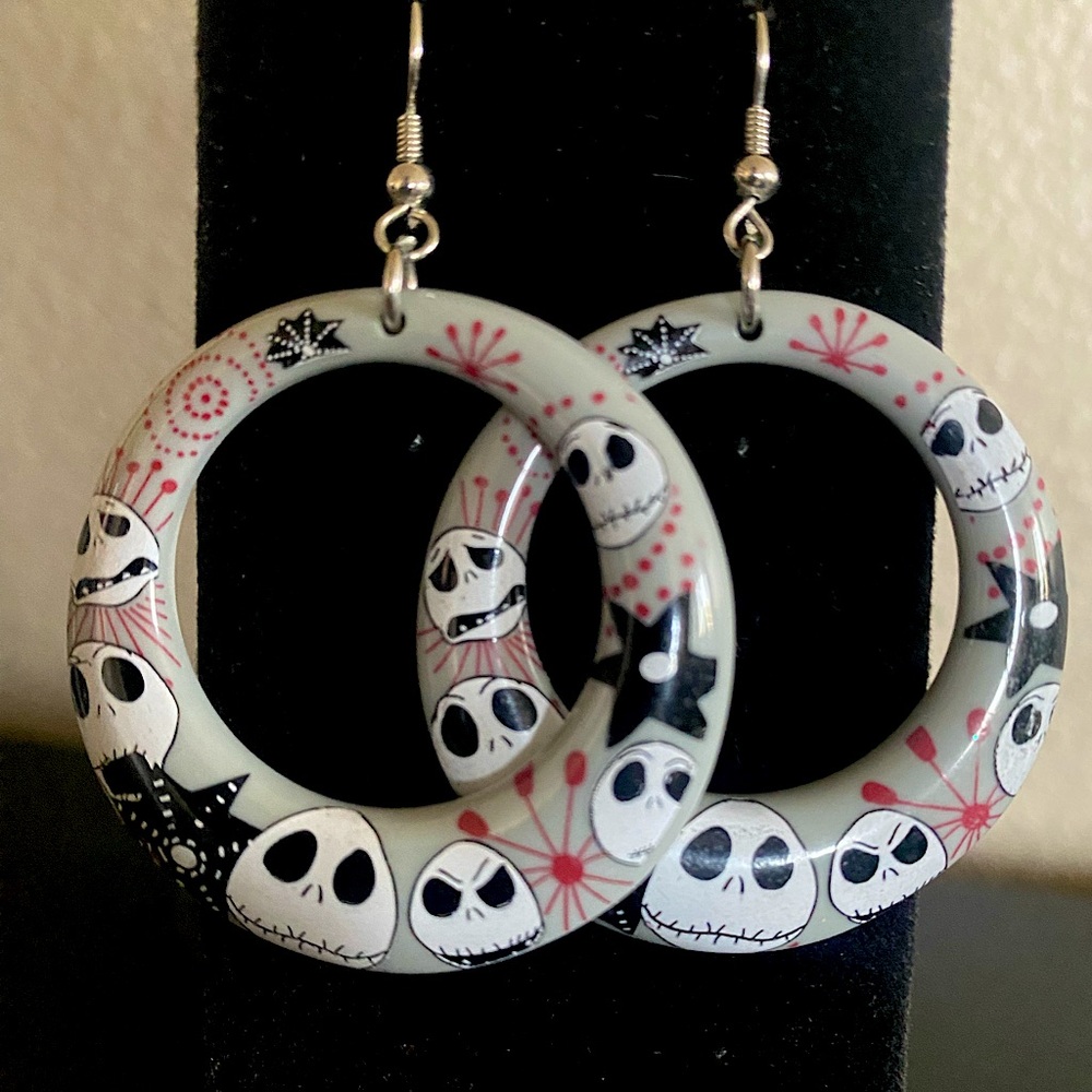 Jack Skellington hoop earrings